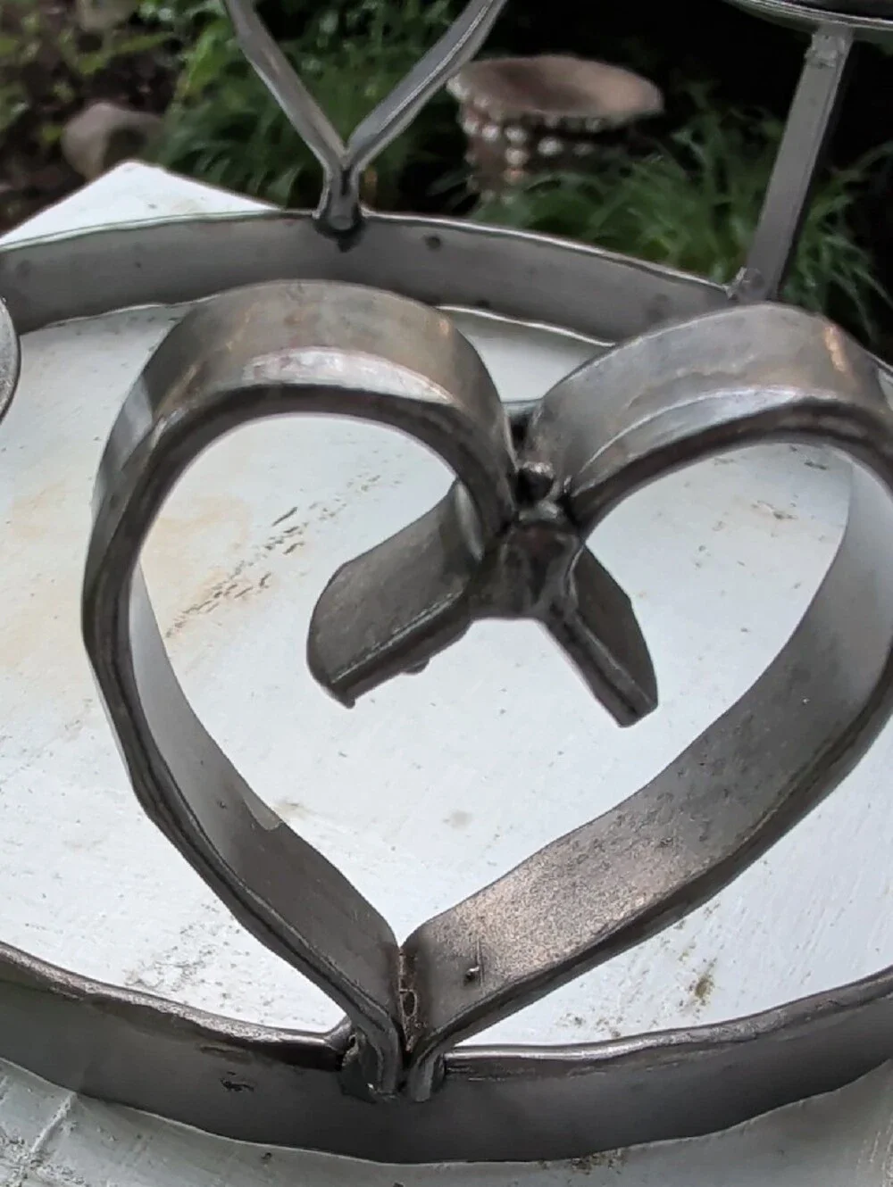 Vintage Heart Metal Candle Holder - 4-Arm Decorative Centerpiece Gorgeous!